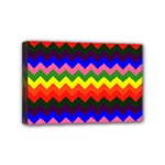 Rainbow Chevron Mini Canvas 6  x 4  (Stretched)