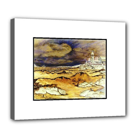 Brenton s Lighthouse Deluxe Canvas 24  x 20  (Stretched) from ArtsNow.com