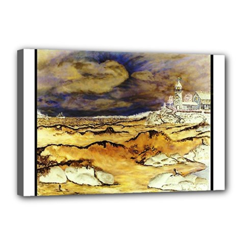 Brenton s Lighthouse Canvas 18  x 12  (Stretched) from ArtsNow.com