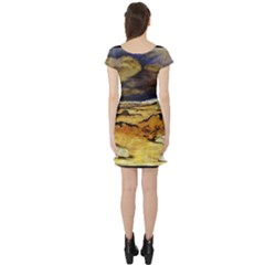 Short Sleeve Skater Dress Back Short Sleeve Skater Dress Back