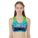 Glitter 4 Women s Sports Bra with Border