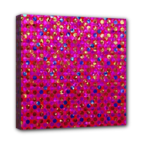 Polka Dot Sparkley Jewels 1 Mini Canvas 8  x 8  from ArtsNow.com
