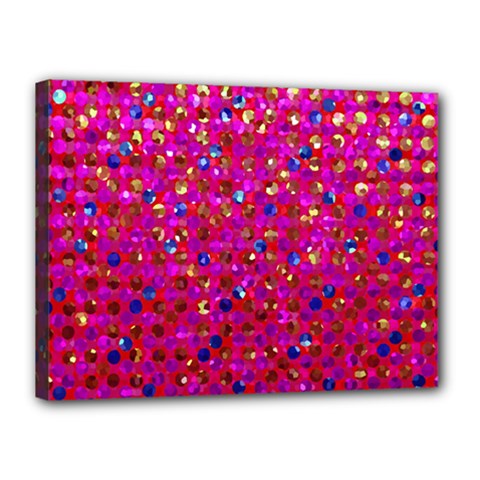 Polka Dot Sparkley Jewels 1 Canvas 16  x 12  from ArtsNow.com