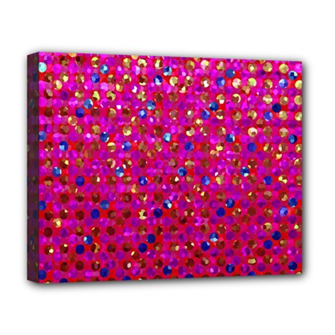 Polka Dot Sparkley Jewels 1 Deluxe Canvas 20  x 16   from ArtsNow.com
