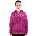 Polka Dot Sparkley Jewels 1 Women s Zipper Hoodies