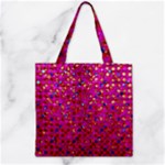 Polka Dot Sparkley Jewels 1 Zipper Grocery Tote Bags