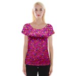 Polka Dot Sparkley Jewels 1 Women s Cap Sleeve Top