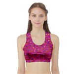 Polka Dot Sparkley Jewels 1 Women s Sports Bra with Border