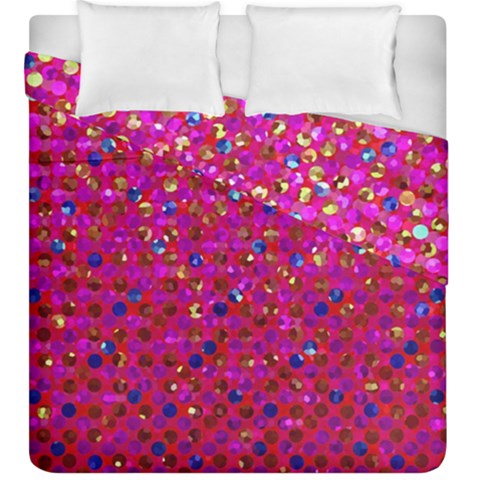 Polka Dot Sparkley Jewels 1 Duvet Cover (King Size) from ArtsNow.com