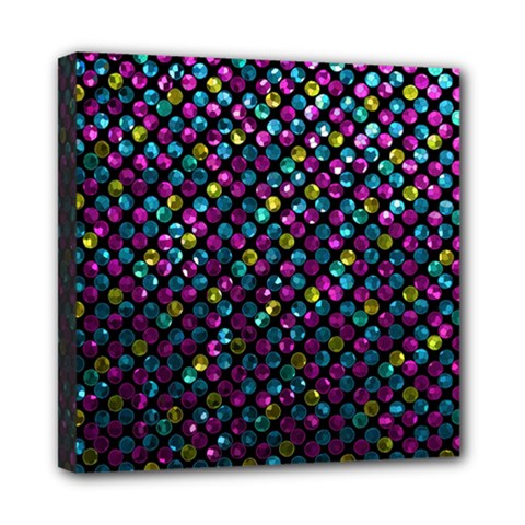 Polka Dot Sparkley Jewels 2 Mini Canvas 8  x 8  from ArtsNow.com