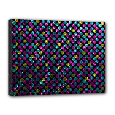 Polka Dot Sparkley Jewels 2 Canvas 16  x 12  from ArtsNow.com