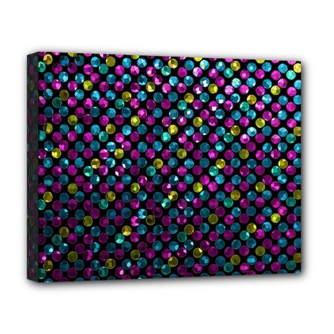 Polka Dot Sparkley Jewels 2 Deluxe Canvas 20  x 16   from ArtsNow.com