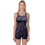 Polka Dot Sparkley Jewels 2 Women s Boyleg One Piece Swimsuits