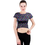 Polka Dot Sparkley Jewels 2 Crew Neck Crop Top