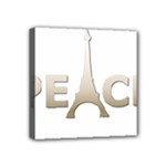 pray for Paris Peace Mini Canvas 4  x 4  (Stretched)