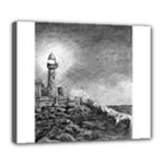 Frank Clark Lighthouse -AveHurley ArtRevu.com- Deluxe Canvas 24  x 20  (Stretched)
