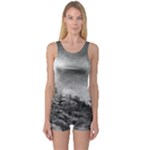 Frank Clark Lighthouse -AveHurley ArtRevu.com- One Piece Boyleg Swimsuit