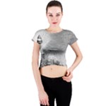 Frank Clark Lighthouse -AveHurley ArtRevu.com- Crew Neck Crop Top