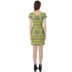 Short Sleeve Skater Dress Back Short Sleeve Skater Dress Back