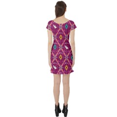 Short Sleeve Skater Dress Back Short Sleeve Skater Dress Back