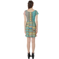 Short Sleeve Skater Dress Back Short Sleeve Skater Dress Back