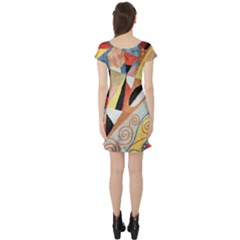 Short Sleeve Skater Dress Back Short Sleeve Skater Dress Back