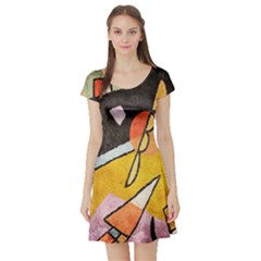 Short Sleeve Skater Dress Front Short Sleeve Skater Dress Front