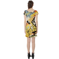 Short Sleeve Skater Dress Back Short Sleeve Skater Dress Back