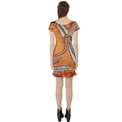 Short Sleeve Skater Dress Back Short Sleeve Skater Dress Back