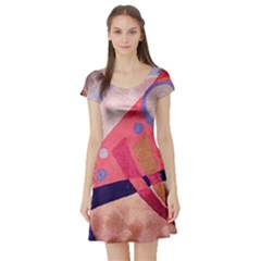 Short Sleeve Skater Dress Front Short Sleeve Skater Dress Front