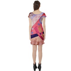 Short Sleeve Skater Dress Back Short Sleeve Skater Dress Back