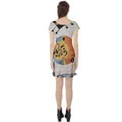 Short Sleeve Skater Dress Back Short Sleeve Skater Dress Back