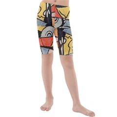 Kids  Mid Length Swim Shorts 