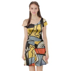 Short Sleeve Skater Dress Front