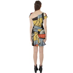 Short Sleeve Skater Dress Back