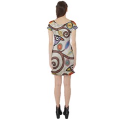Short Sleeve Skater Dress Back Short Sleeve Skater Dress Back