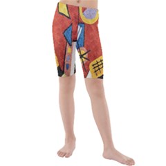 Kids  Mid Length Swim Shorts 