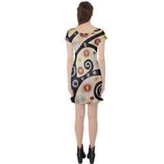 Short Sleeve Skater Dress Back Short Sleeve Skater Dress Back