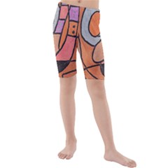 Kids  Mid Length Swim Shorts 