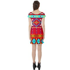 Short Sleeve Skater Dress Back Short Sleeve Skater Dress Back