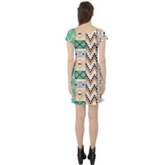 Short Sleeve Skater Dress Back Short Sleeve Skater Dress Back