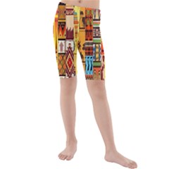 Kids  Mid Length Swim Shorts 