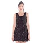 black white Stars Scoop Neck Skater Dress