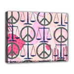 Canvas Word Art  Peace and Justice  Canvas 14  x 11  (Stretched)