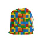 plastic blocks Drawstring Pouch (Large)