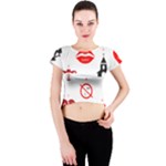 Ten Commandments Crew Neck Crop Top