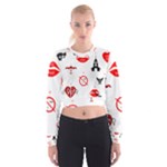 Ten Commandments Women s Cropped Sweatshirt