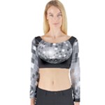 Discoball Long Sleeve Crop Top (Tight Fit)