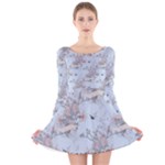Shabby Chic Long Sleeve Velvet Skater Dress