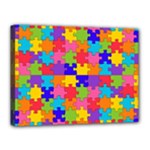 Autism Jigsaw Puzzle Canvas 16  x 12  (Stretched)